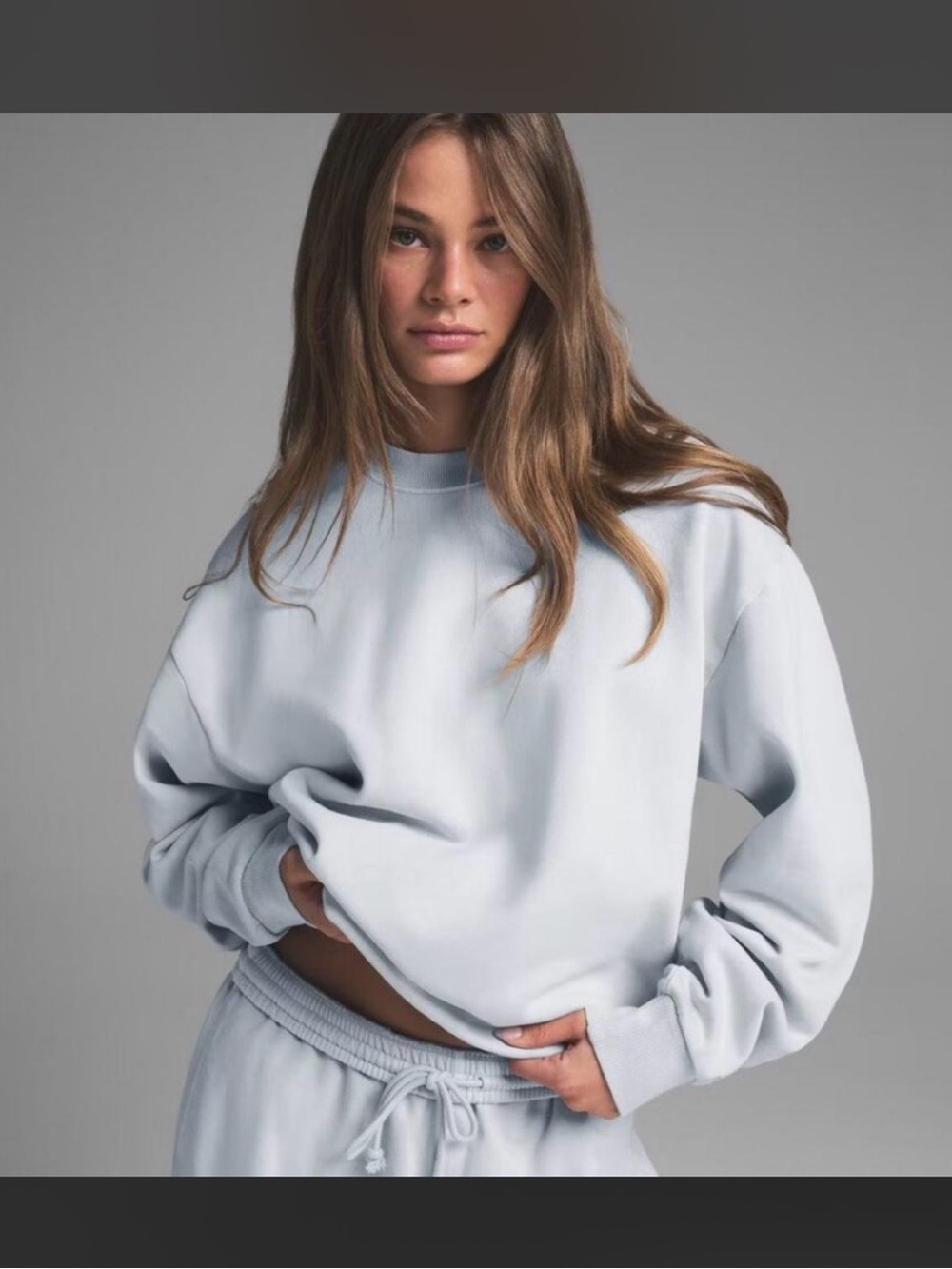 SKIMS boyfriend fleece crewneck sweatshirt NWT size small
